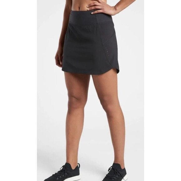 Athleta Black Run With It Skort Size X-Small Golf Tennis Pickleball Activewear - Picture 1 of 10